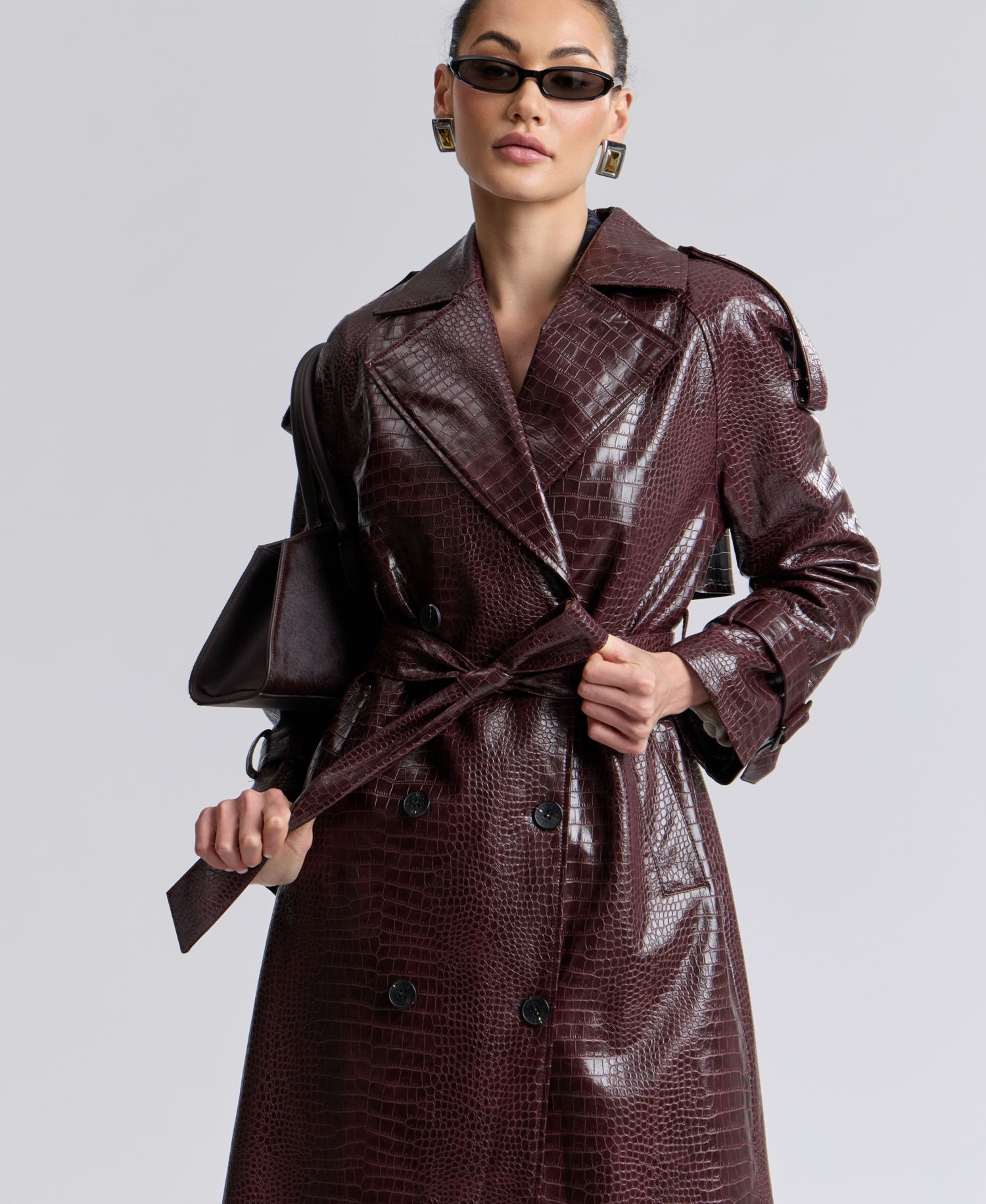 Women's Maxi Double-Breasted Trench Coat
