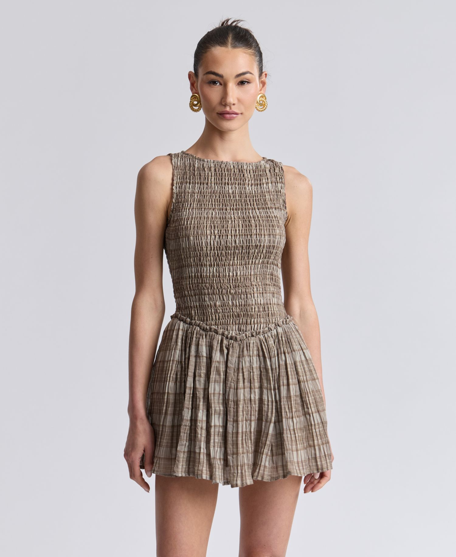 Women's Drop-Waist Sleeveless Mini Dress