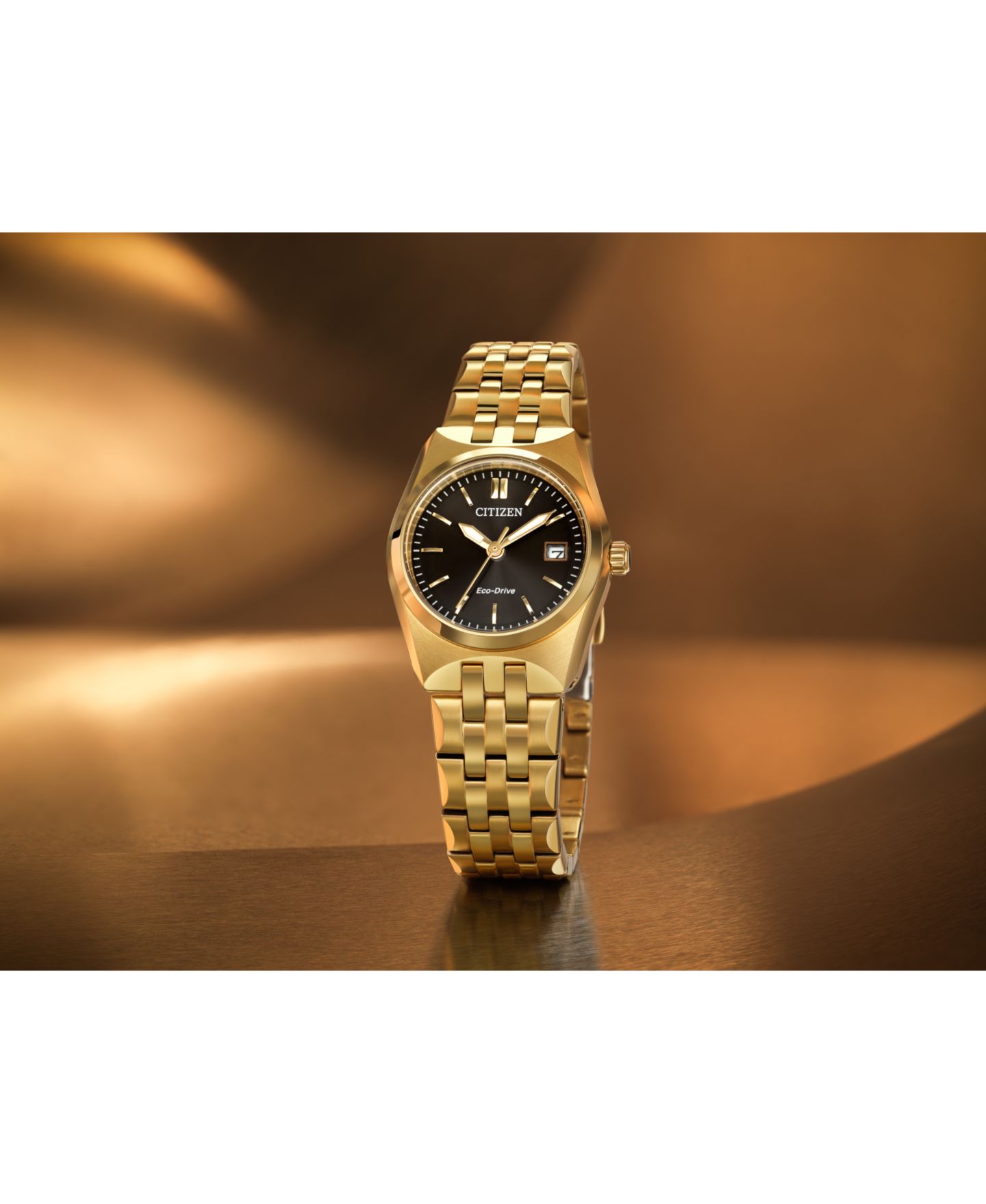 Женские часы Citizen Classic Corso Stainless Gold-Tone Steel Bracelet Watch, 27mm — фото 3