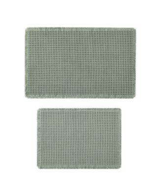 Taylor Solid Waffle Weave 2-Piece Bath Rug Set