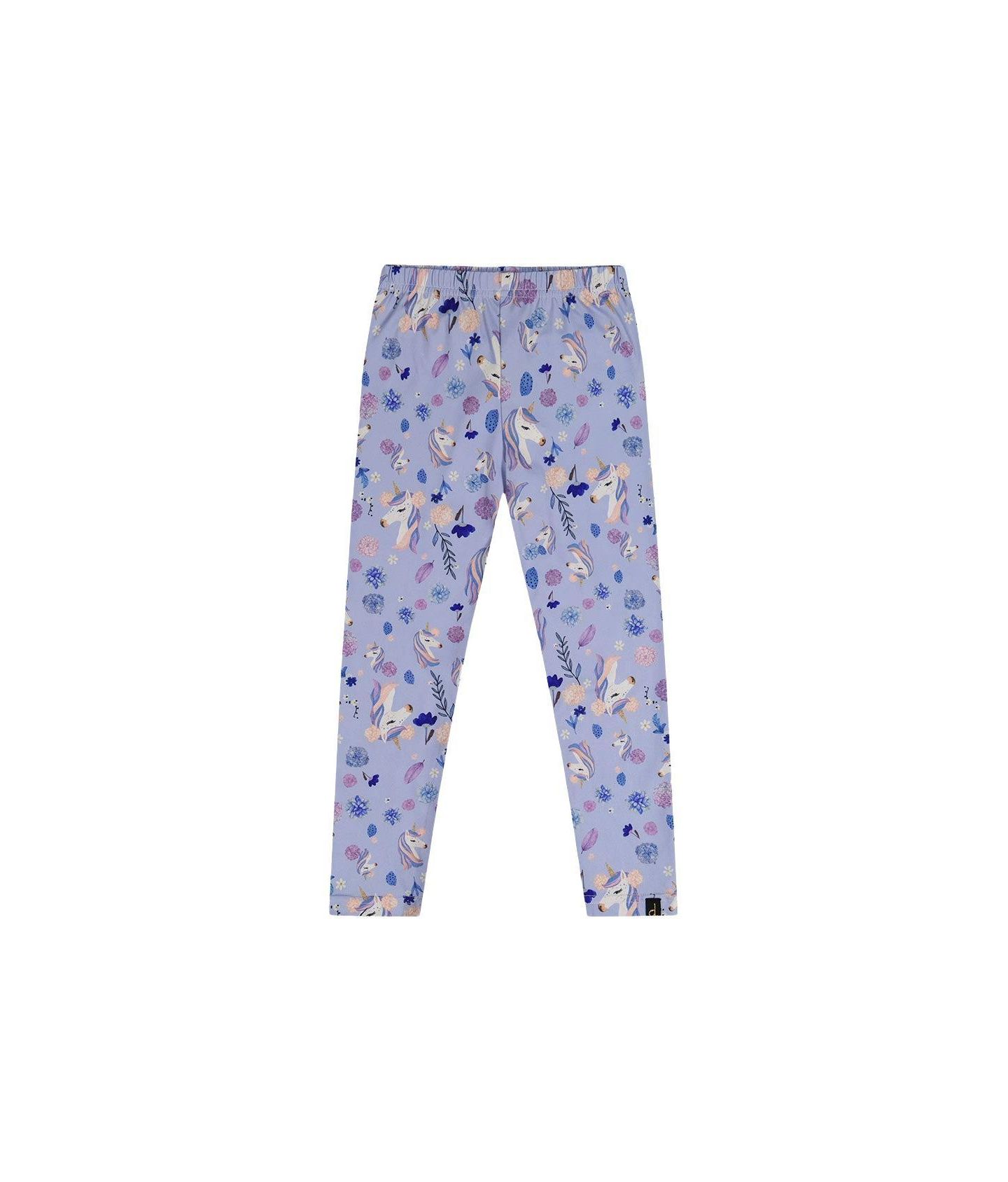 Леггинсы Deux par Deux Printed Leggings Unicorn Print для девочек-малышей, цвет: Фиолетовый с принтом — фото 1