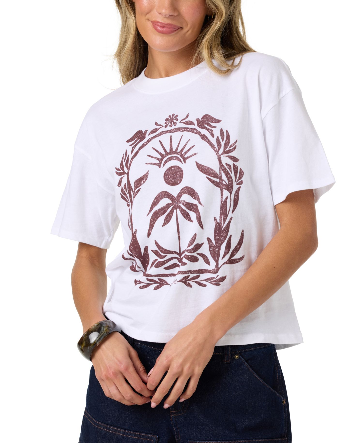 Women's Framed Floral Easy T-Shirt