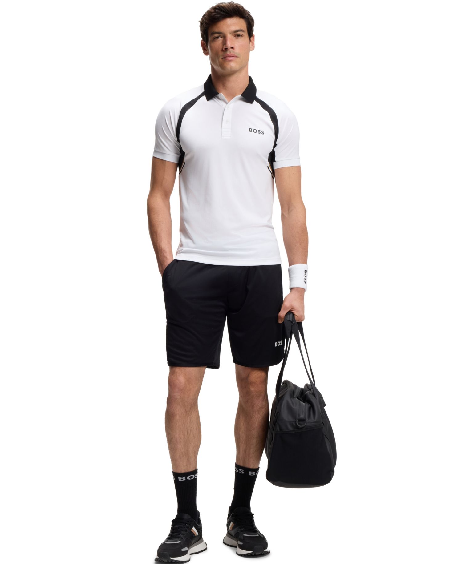 Men's Active Quick-Dry Stretch Slim-Fit Polo Shirt