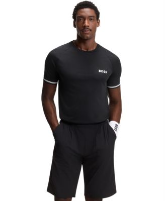 BOSS by Men's Active Tennis-Ball Embossing Slim-Fit T-Shirt