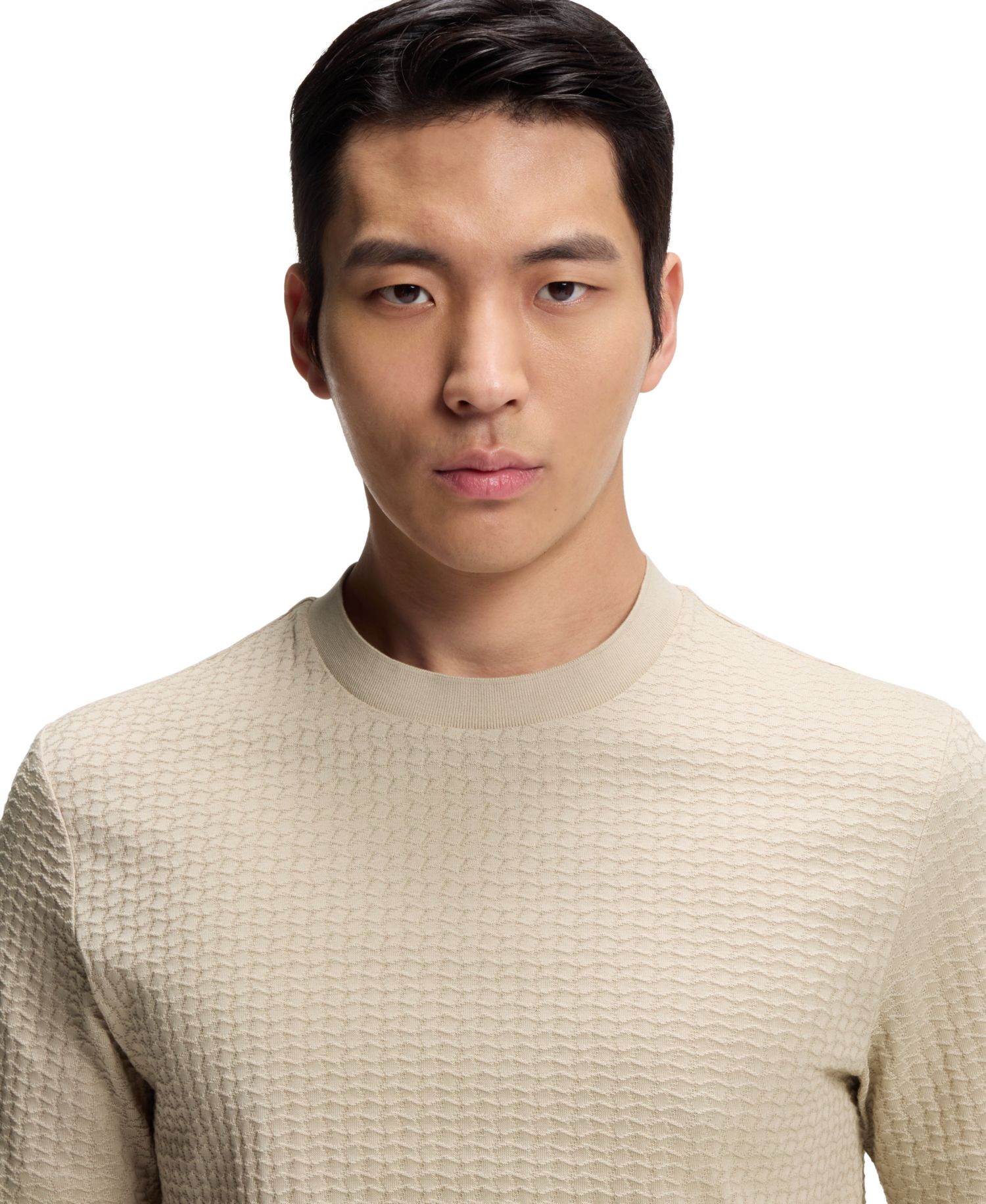 Men's Cotton Jacquard-Pattern T-Shirt