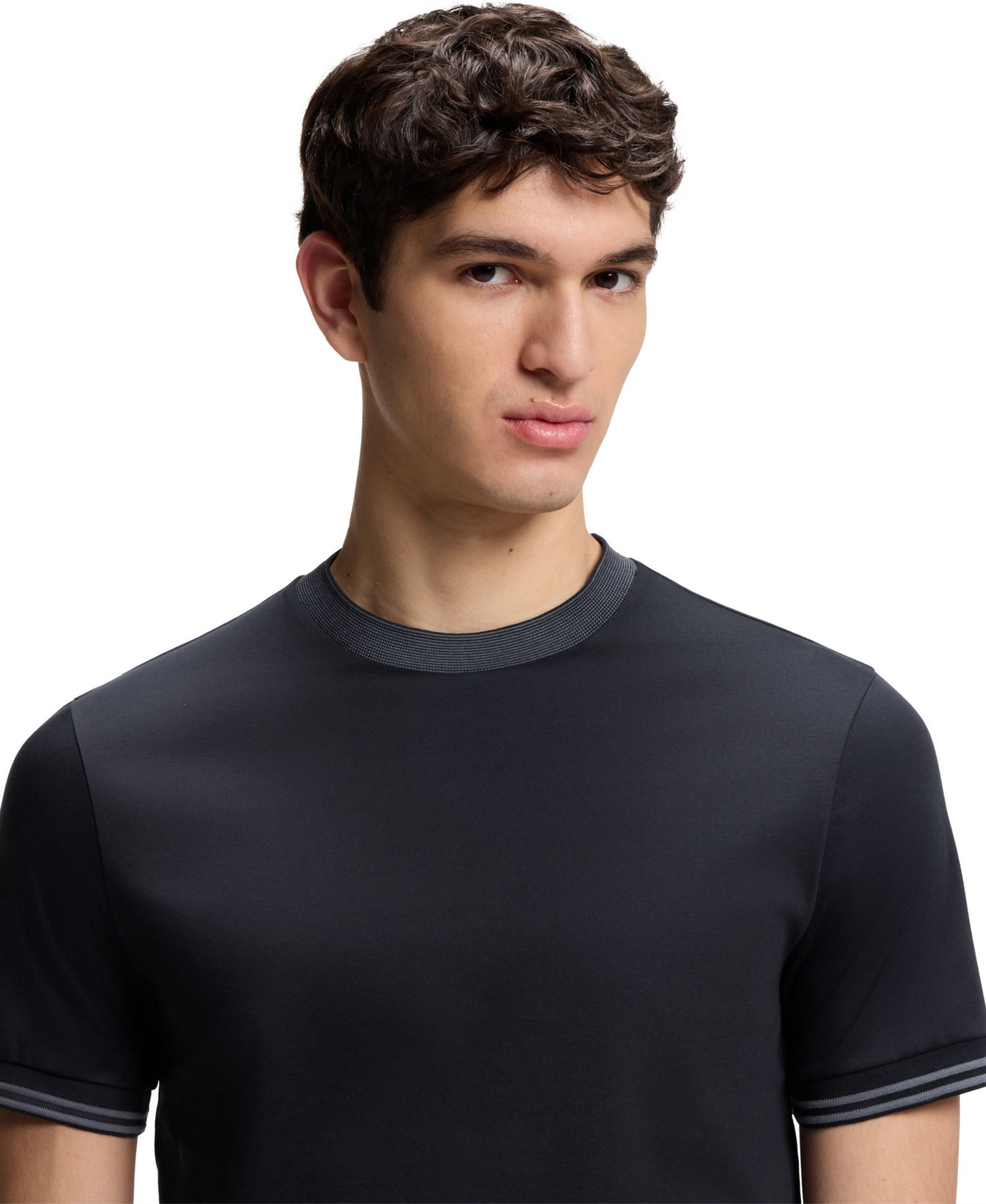 Men's Mercerized-Cotton Slim-Fit T-Shirt