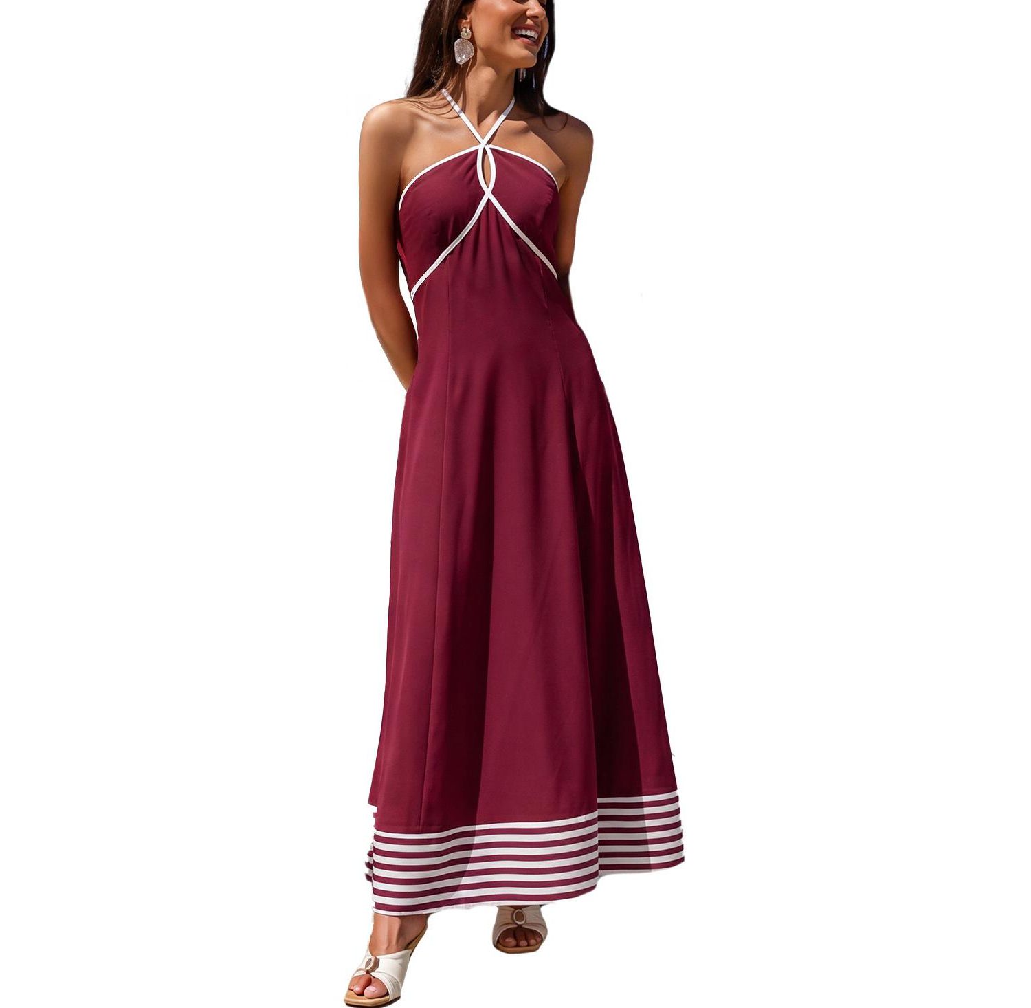Women's One Red Maxi Beach Dress
