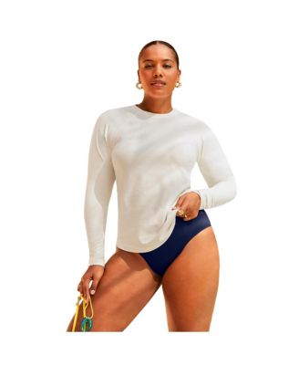 Women's Chlorine Resistant Quick-Dry Long Sleeve Swim Rash Guard