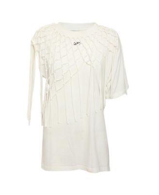 Women's Macrame Fringe Detail T-Shirt