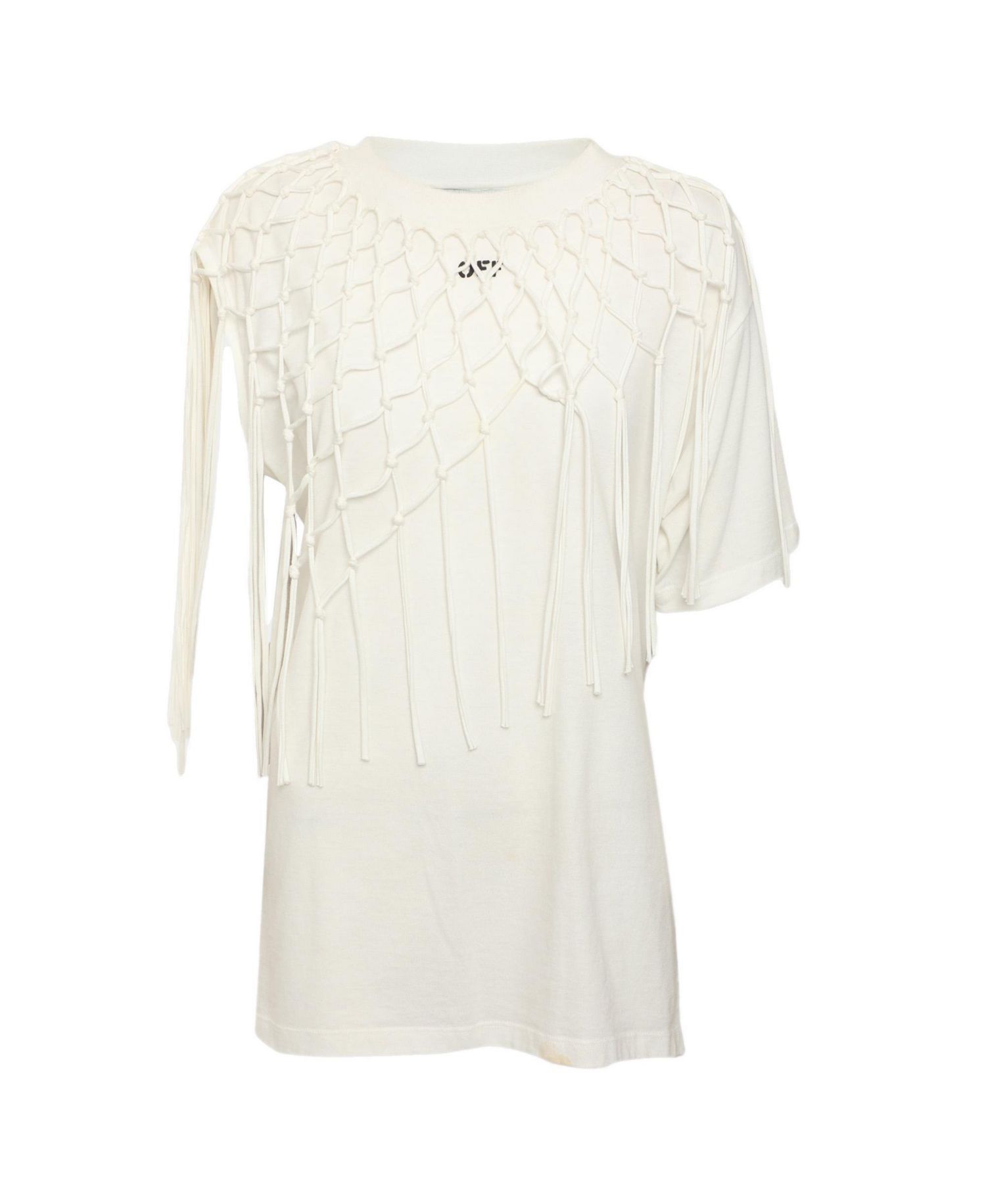 Women's Macrame Fringe Detail T-Shirt