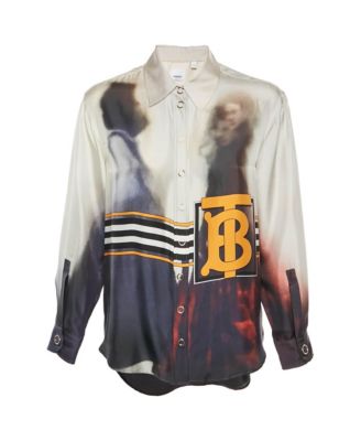 Women's Arianna Monogram Print Silk Shirt