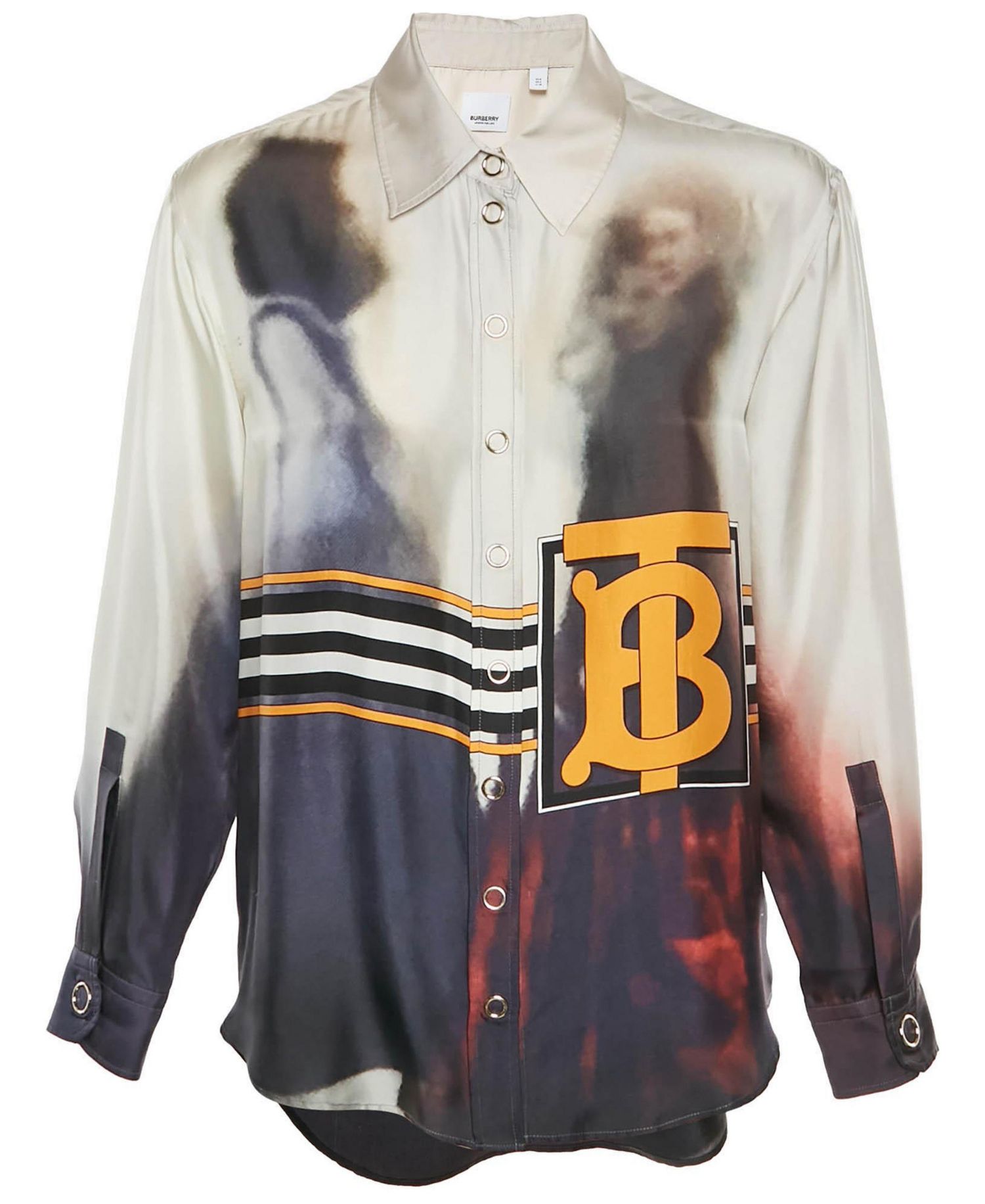 Women's Arianna Monogram Print Silk Shirt