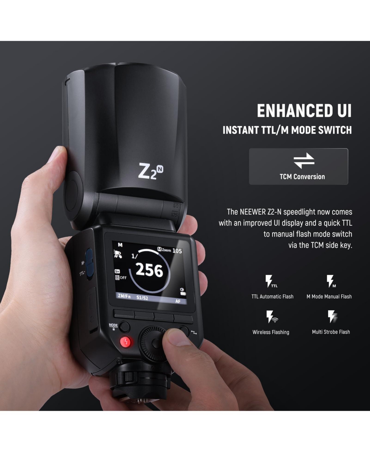 Neewer Z2-n Camera Flash with 3000mAh, Ttl for Nikon Cameras