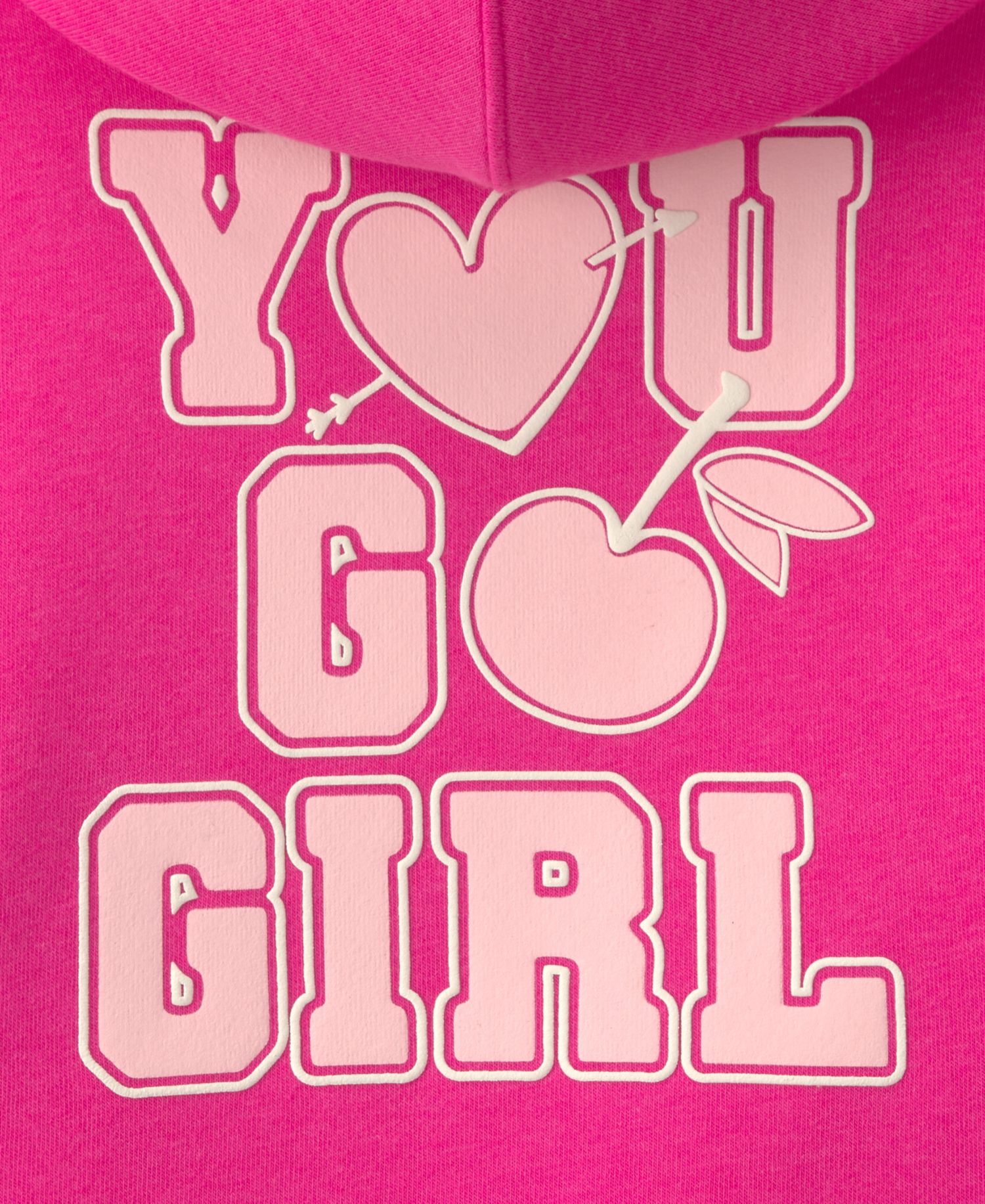 Baby Girls' Heart Fleece Hoodie and Pants, 2-Piece Set
