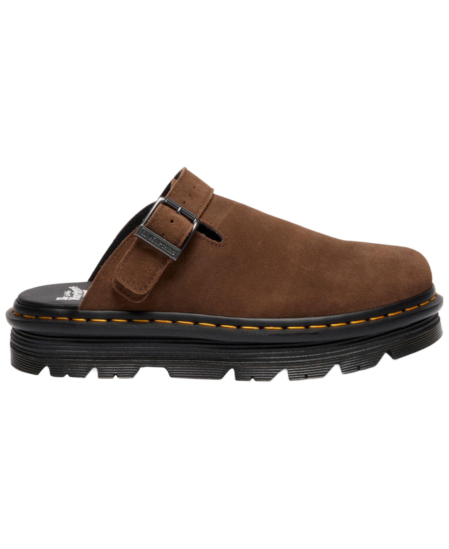 Женские сабо Dr. Martens Zebzag Bronx Suede Slip-On Mules, цвет: Тёмный коричневый замшевый — фото 2