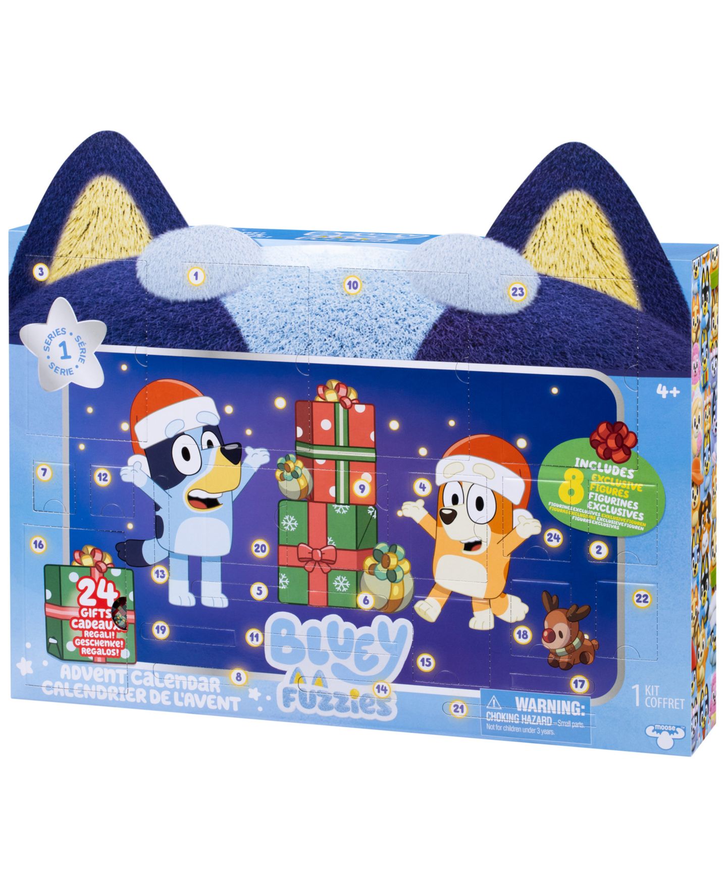 Детские фигурки Bluey Blind Box 24-Piece Holiday-Themed Advent Calendar, Ages 3+ — фото 5