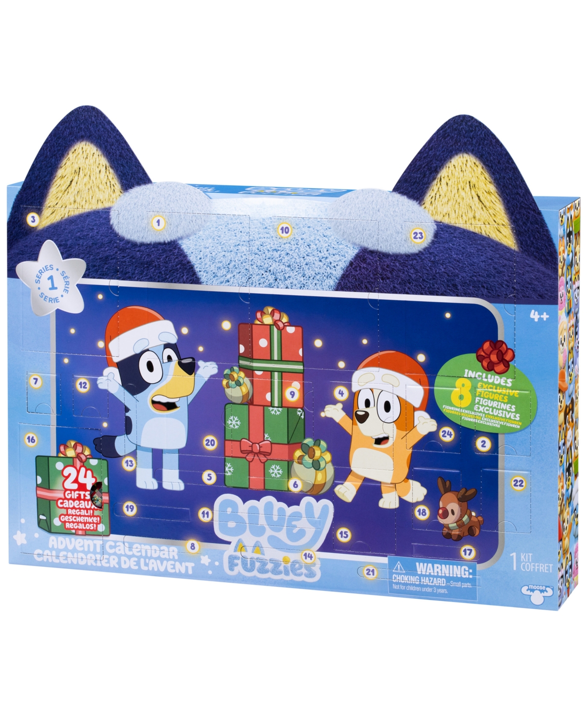 Macy's Bluey Fuzzies Advent Calendar 24-Piece Collectible Set, Ages 3+