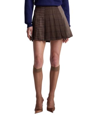 Women's Combo Mini Pleated Skirt