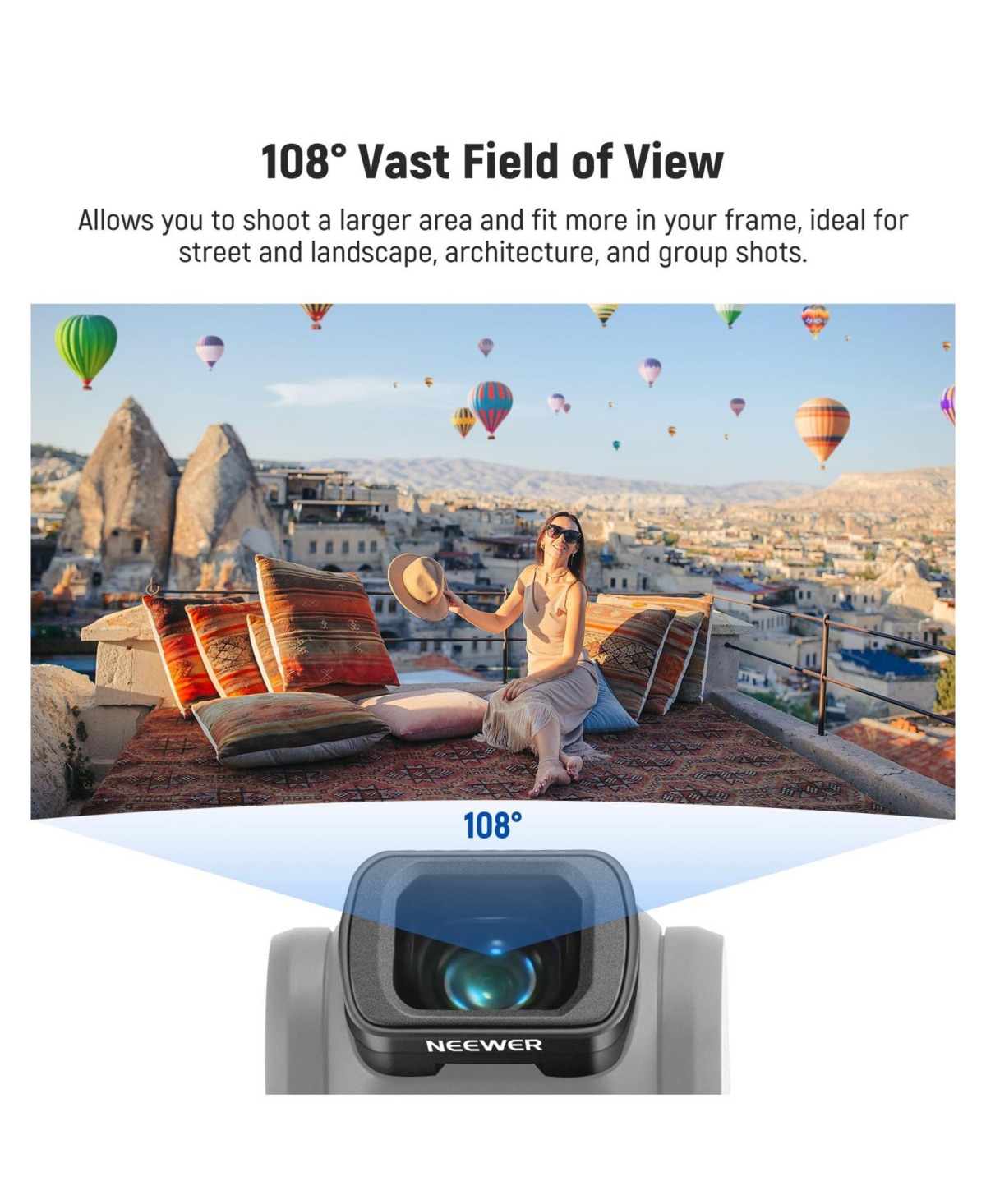 Neewer Fl-C02 Camera and Photo Accessory with 0.75X, 1.2X, 2X for Dji Osmo Pocket 3