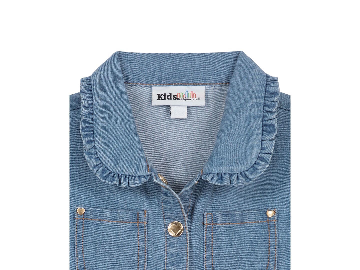 Детский комплект Kids Headquarters из 3 предметов: джинсовый жилет, топ и леггинсы, 2T-5T — фото 6
