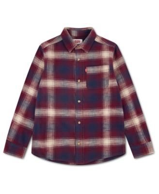 Boys' 2T-7 Shadow Plaid Long-Sleeve Shirt