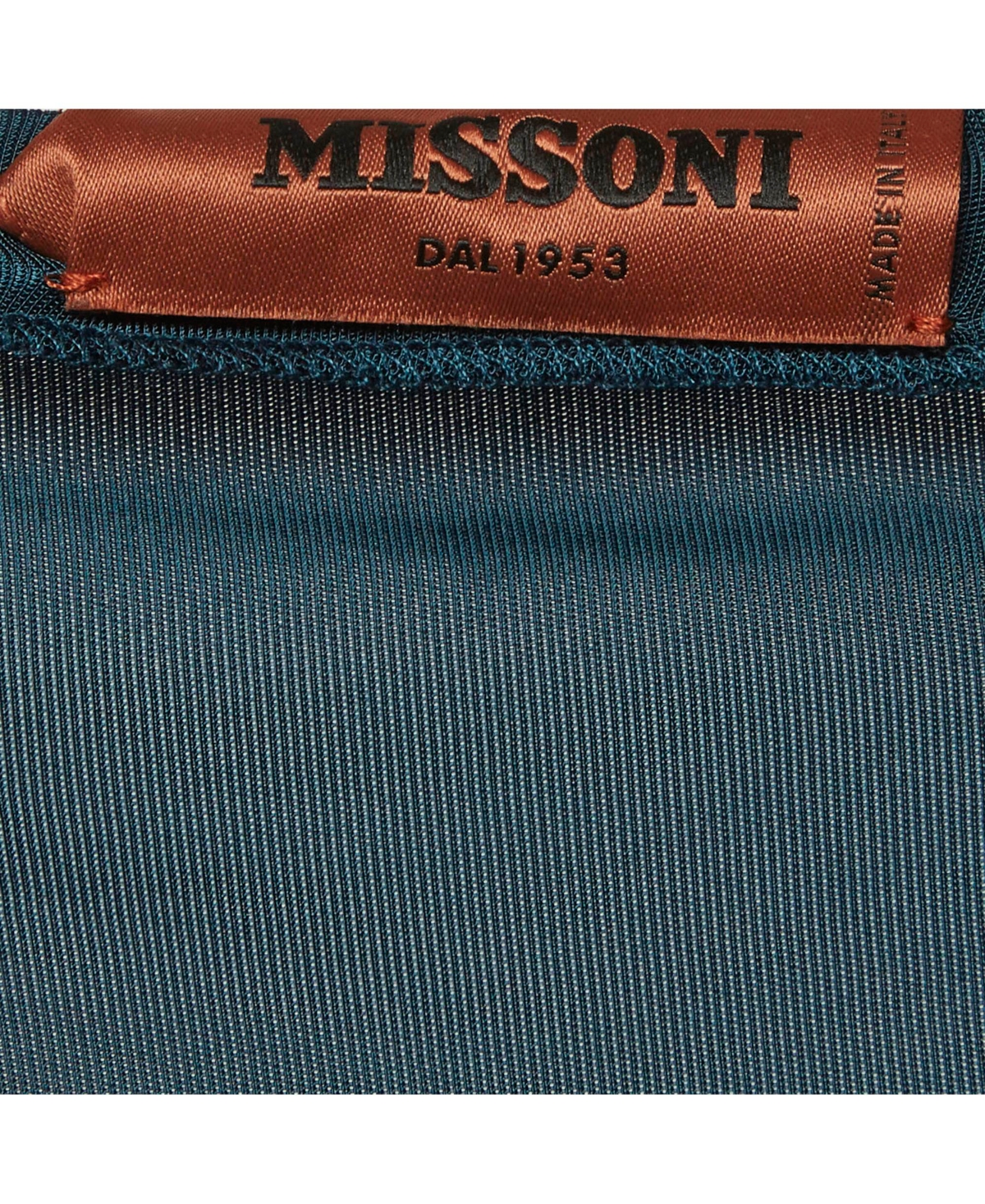 Pre-Owned Missoni Women's Jersey Boat Neck Top with Glitter Hem