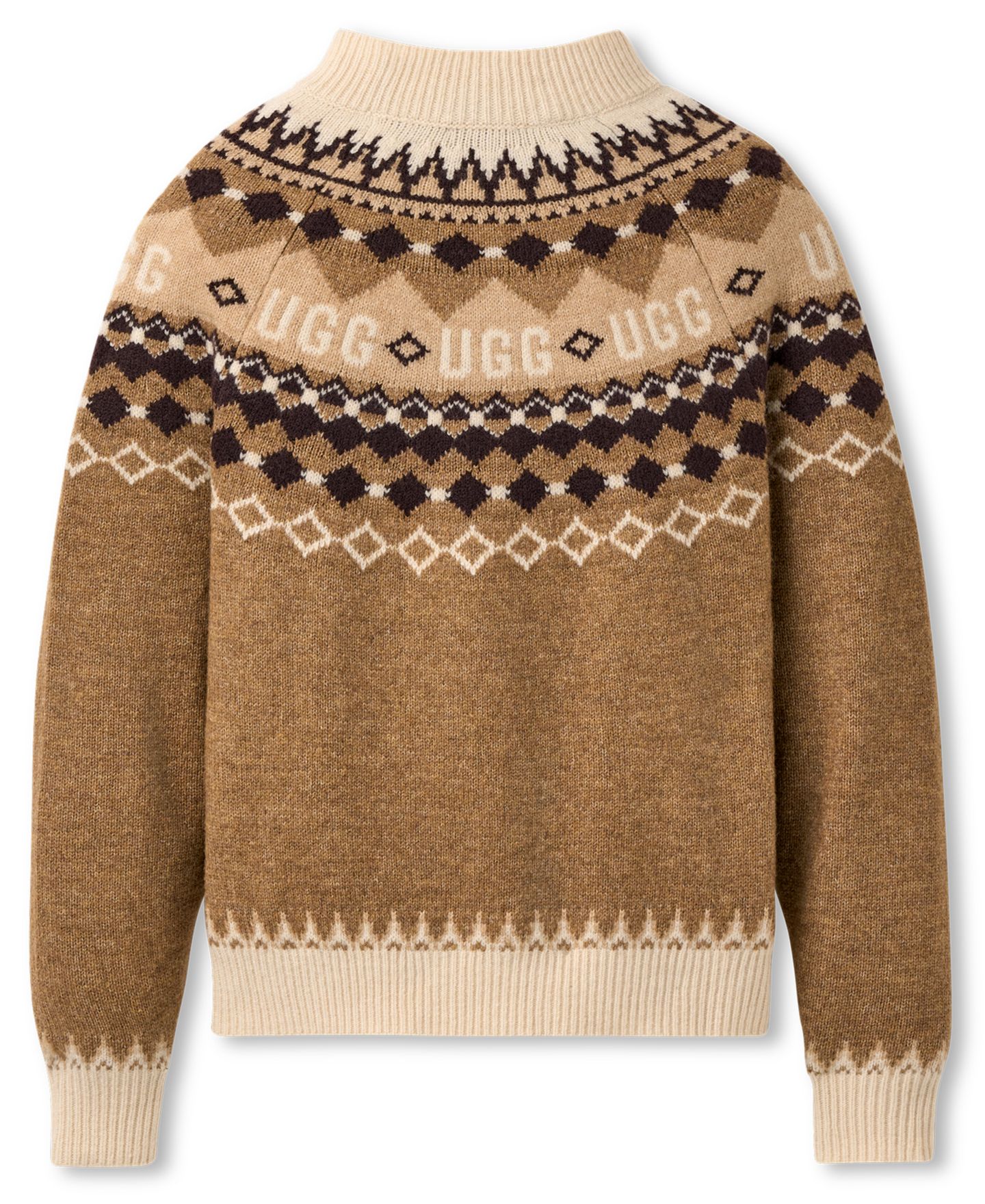 Женский свитер UGG Braylee Uggisle Crewneck, цвет: Кофейный меланжевый — фото 4