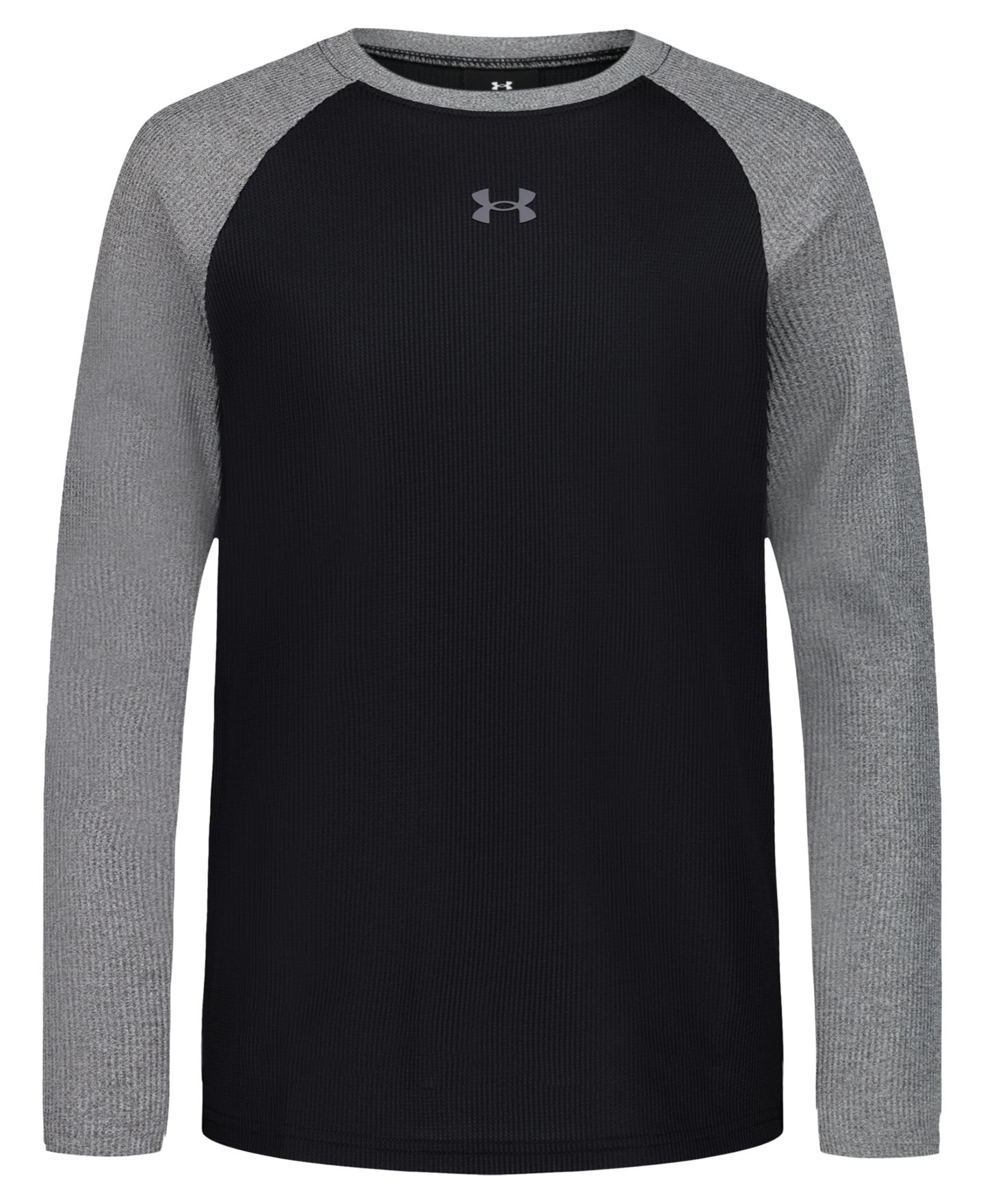 Футболка Under Armour Color-Blocked Long-Sleeve T-Shirt для мальчиков, цвет: Чёрный — фото 1