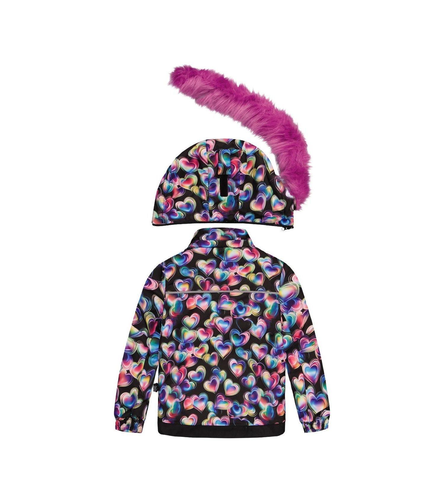Big Girls (6-14) Two Piece Play Snowsuit Heart Print with Pants