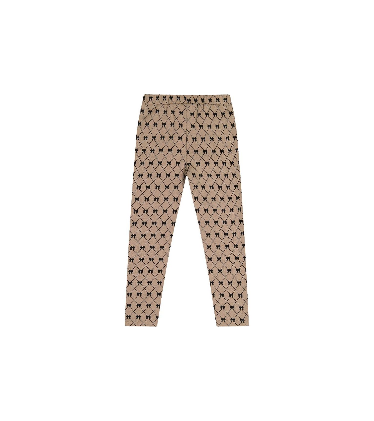 Big Girls (6-14) Treggings Bow Tie Print