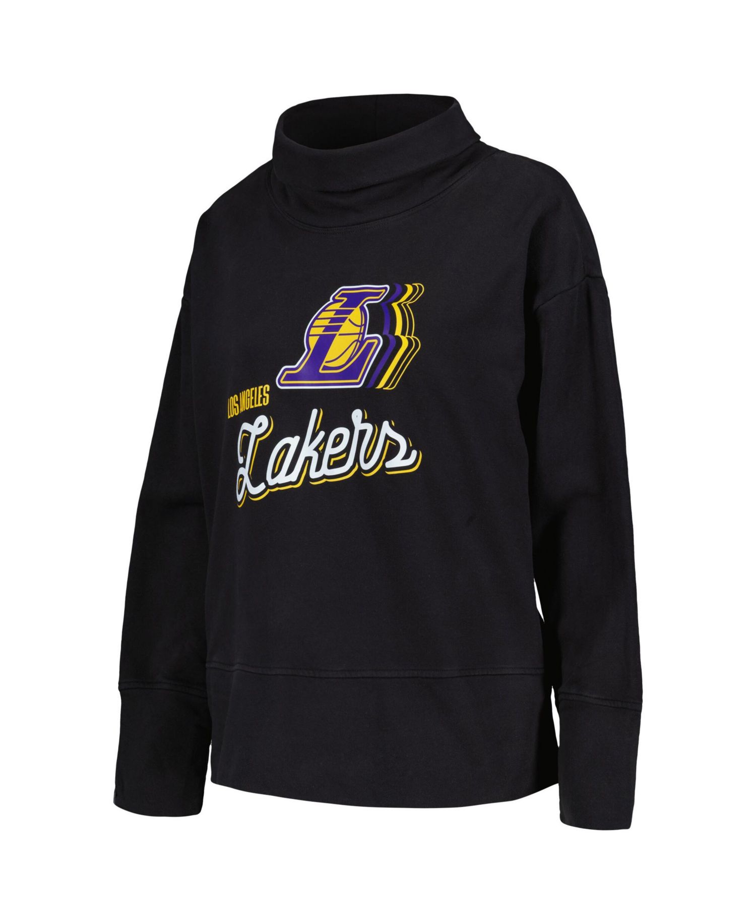 Women's Black Los Angeles Lakers Sunset Pullover Sweatshirt