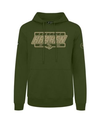 Men's Olive Seattle Kraken Podium Pullover Hoodie