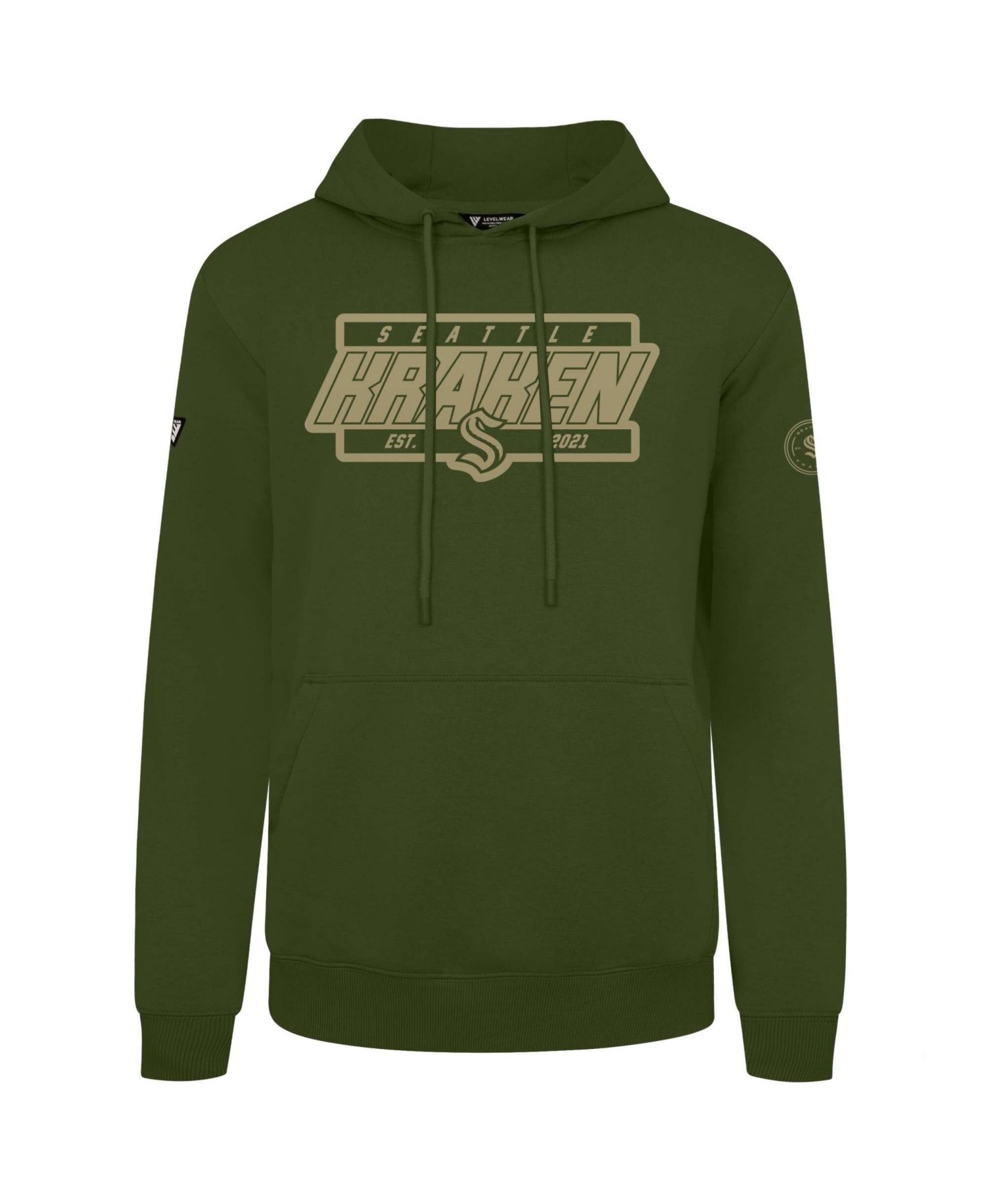 Men's Olive Seattle Kraken Podium Pullover Hoodie