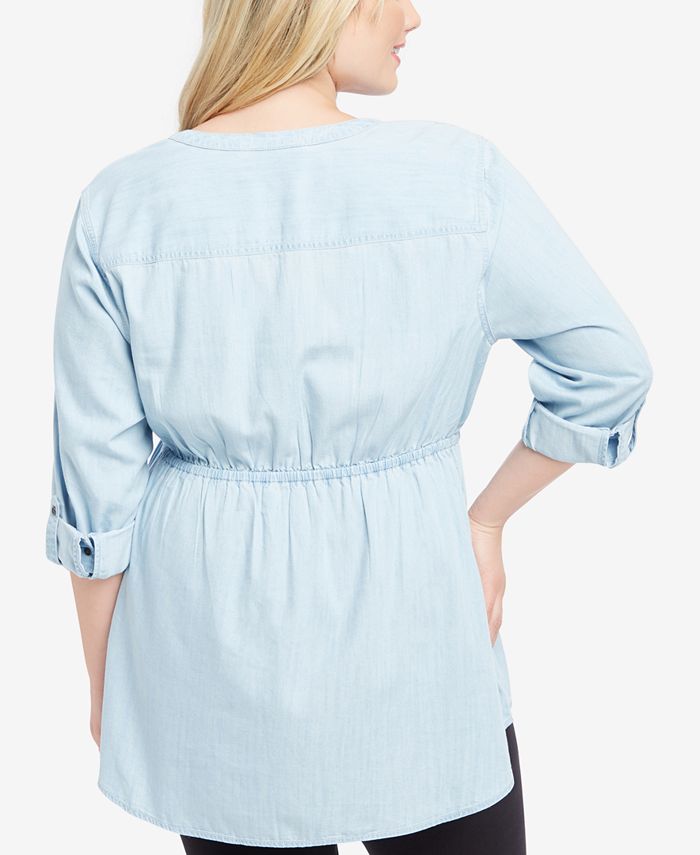 Motherhood Maternity Plus Size TieFront Tunic Macy's