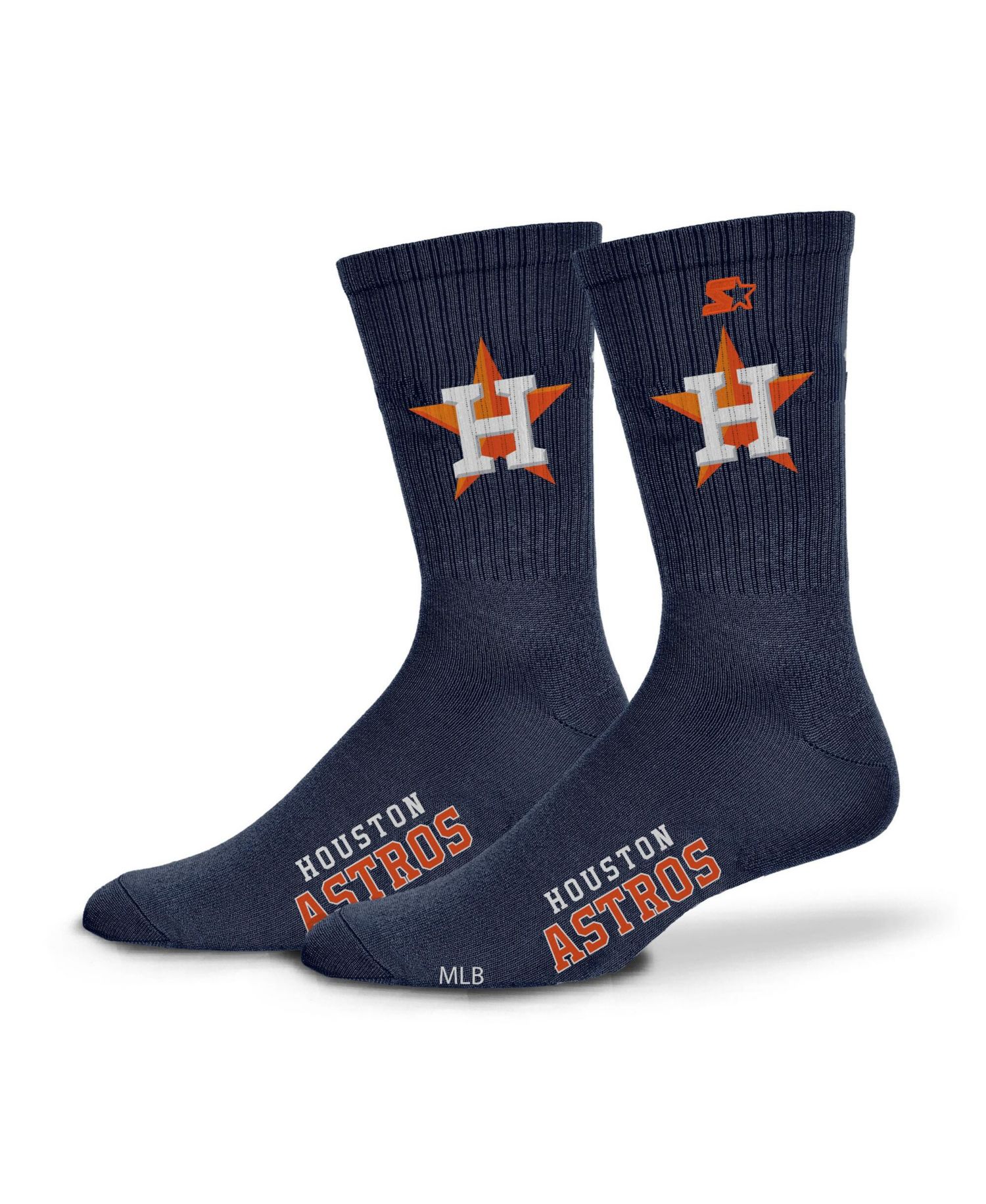 Men's and Women's Navy Houston Astros Satin Crew Socks