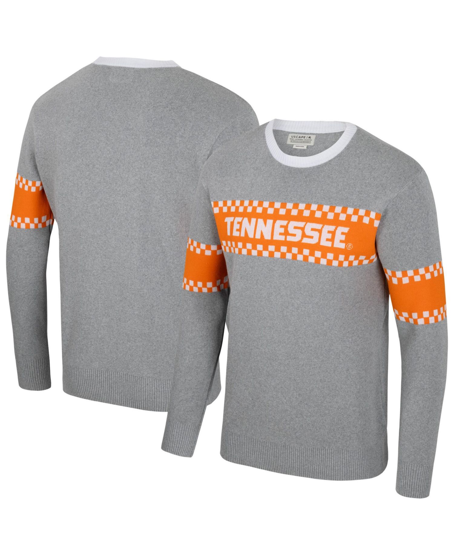 Men's and Women's Gray Tennessee Volunteers Renew Knit Vintage Pullover Sweater