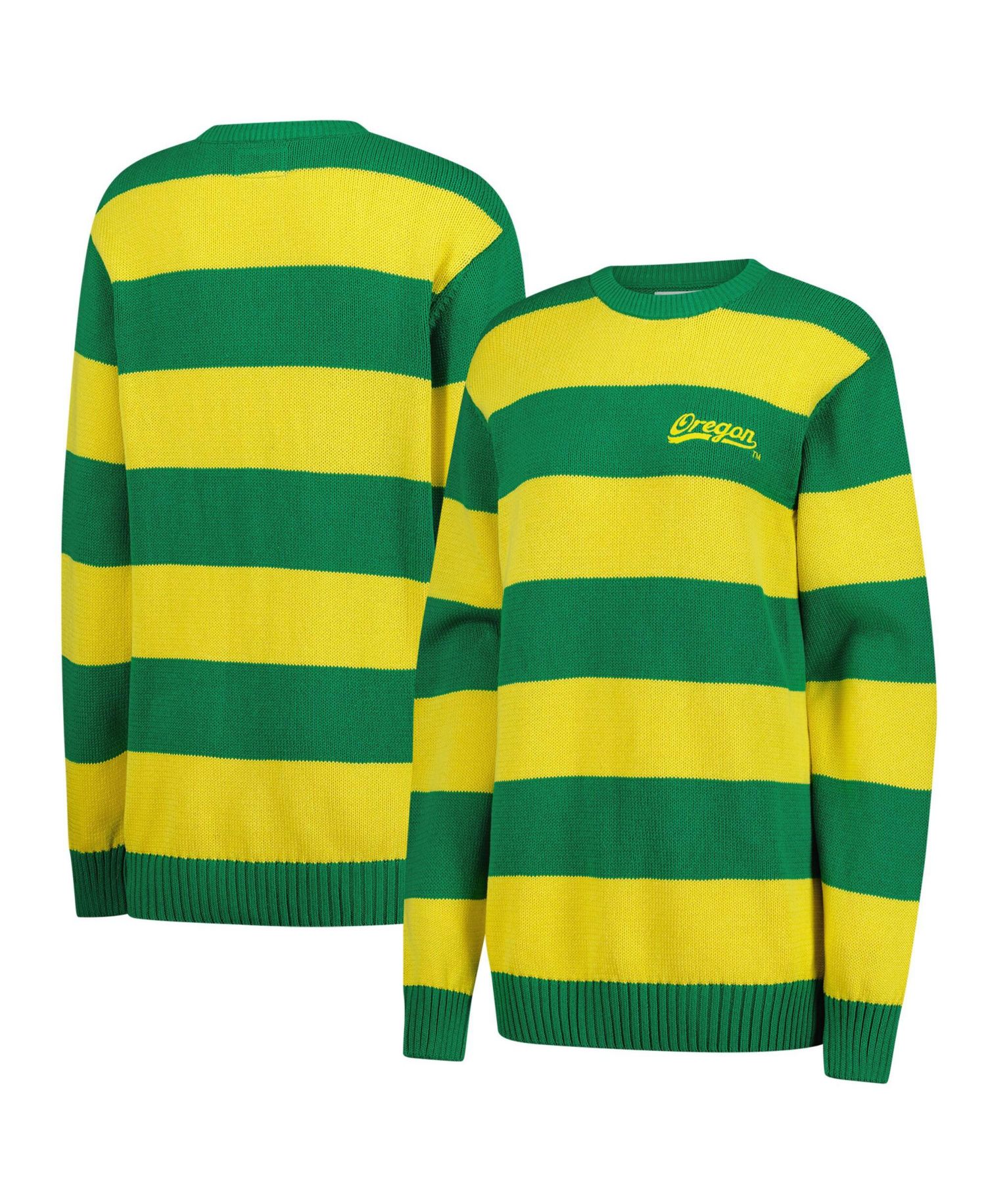 Men's and Women's Green Oregon Ducks Renew Knit Stadium Sweater