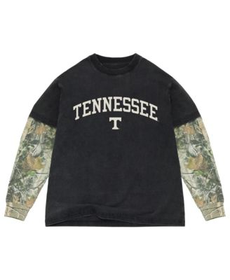 Men's Black/Camo Tennessee Volunteers Back Bay Twofer Heavyweight Long Sleeve T-Shirt