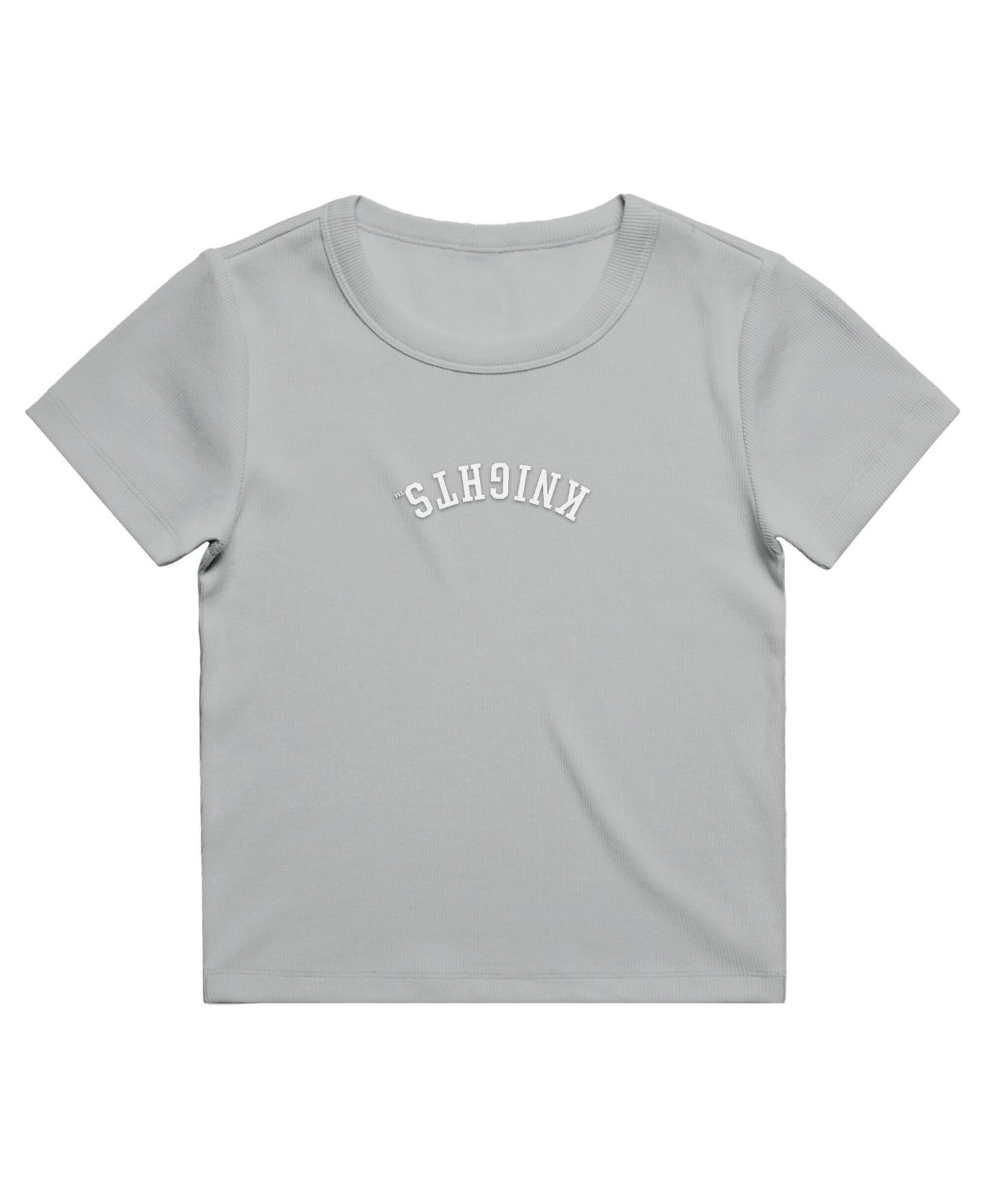 Женская футболка Uscape Apparel Gray UCF Knights Upside Down Embroidery Ribbed Cropped — фото 2