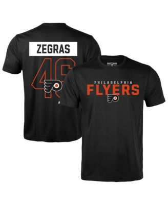 Men's Trevor Zegras Black Philadelphia Flyers Richmond Name & Number T-Shirt