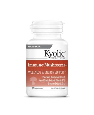 Immune Mushrooms Supplement Chaga, Cordyceps, Turkey Tail and Aged Garlic Extract for Wellness Support 120 Capsules