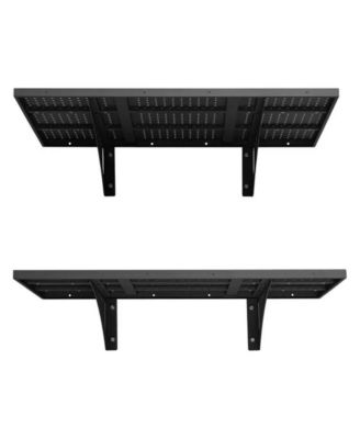 2-Pack Heavy Duty Wall Mounted Shelving - 560lb Steel Floating Garage Storage Rack