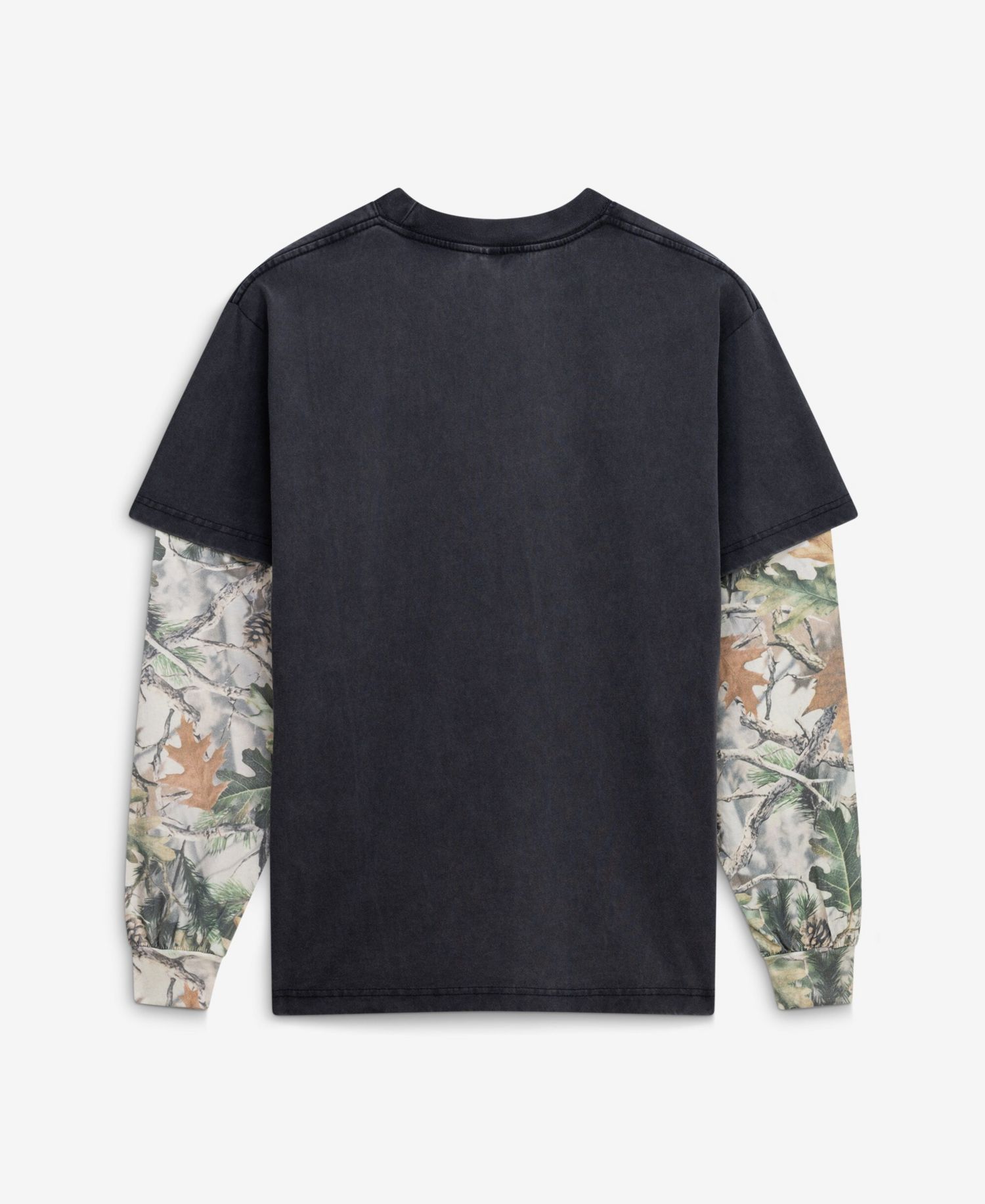 Men's Black/Camo Penn State Nittany Lions Back Bay Twofer Heavyweight Long Sleeve T-Shirt