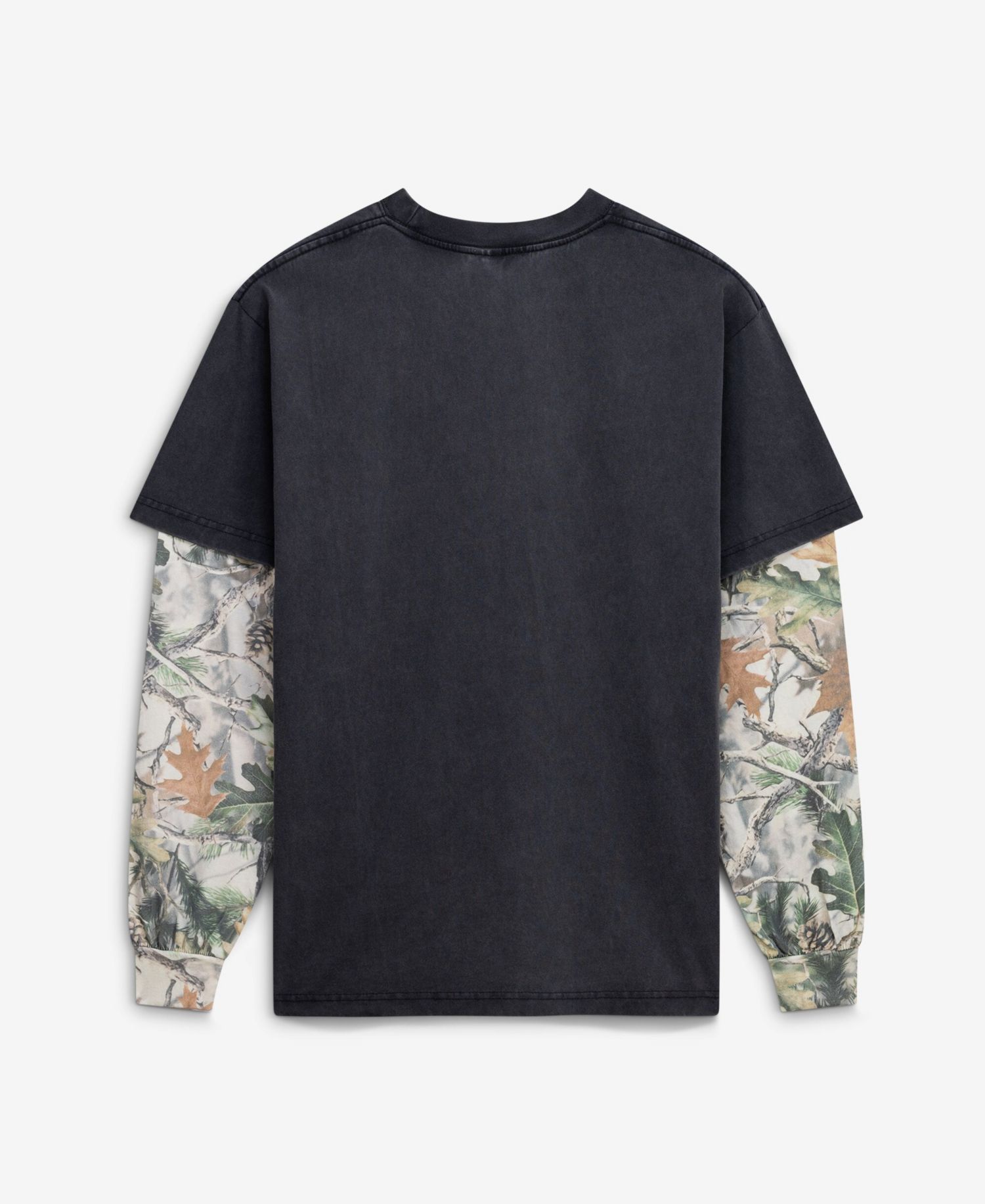 Men's Black/Camo West Virginia Mountaineers Back Bay Twofer Heavyweight Long Sleeve T-Shirt