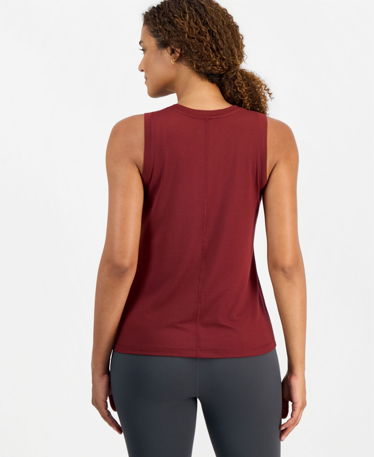 Женский топ ID Ideology Performance Essential Tank Top, цвет: Тёмный ржавый — фото 3