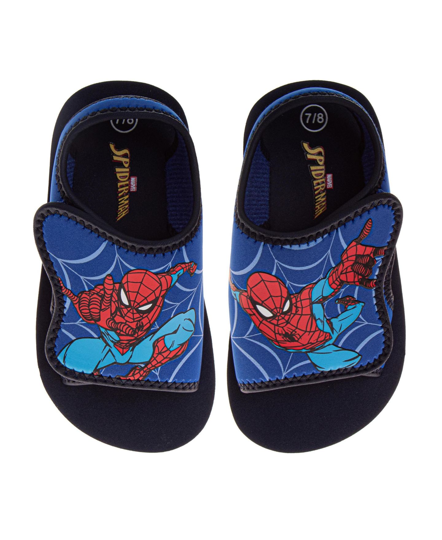 Детские сланцы Spider-Man из пены с мягкой стелькой для мальчиков, цвет: Синий — фото 4