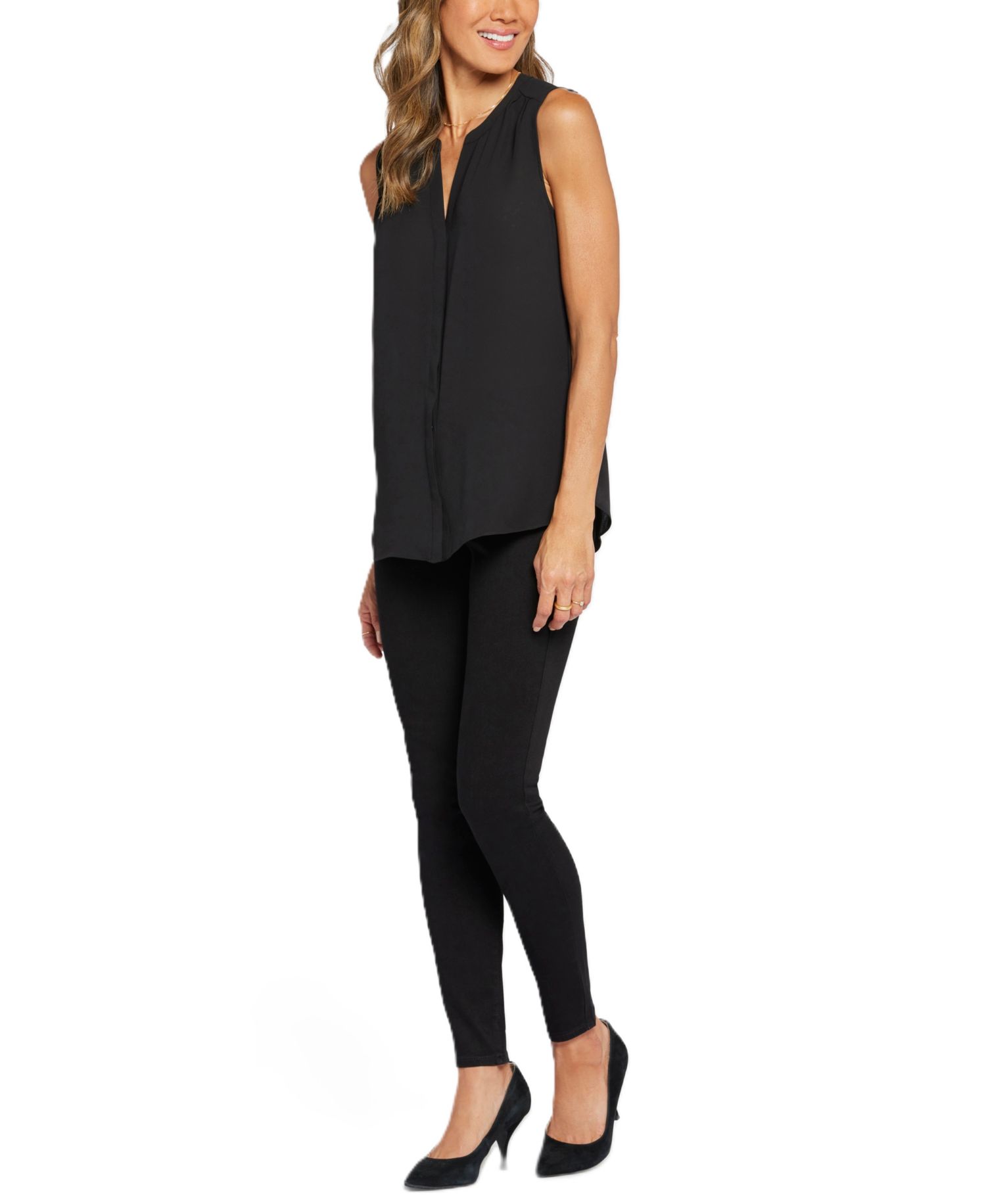 Women's Sleeveless Pintuck Top