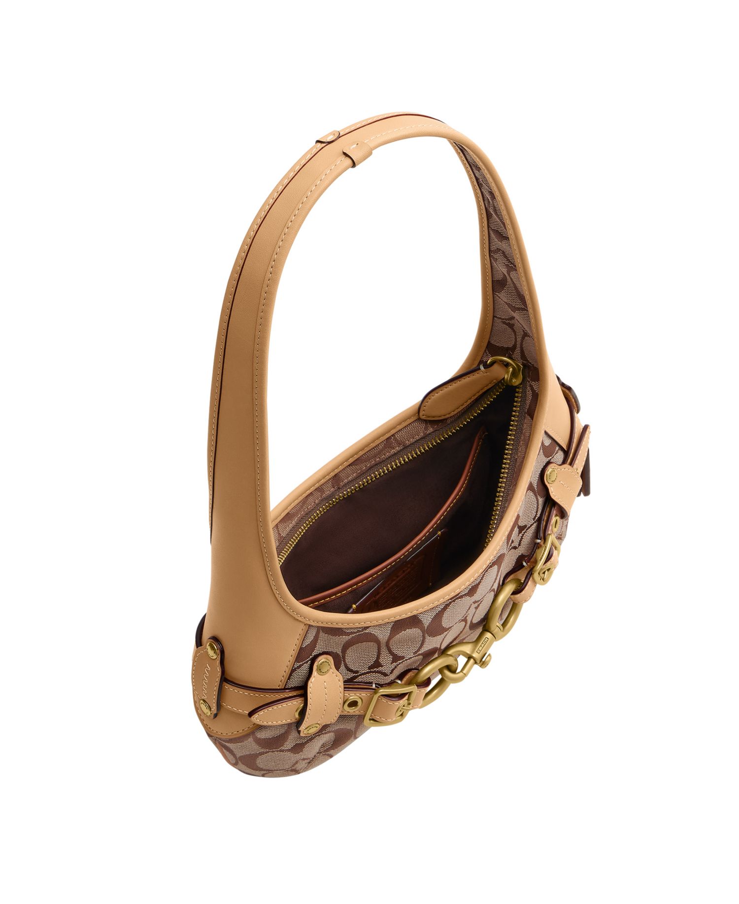 Belted Ergo Small Signature Jacquard Shoulder Bag 26