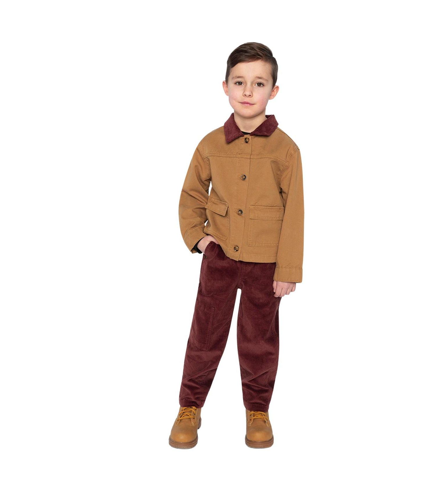 Big Boys (6- 12) Stretch Corduroy Pants with Cargo Pocket