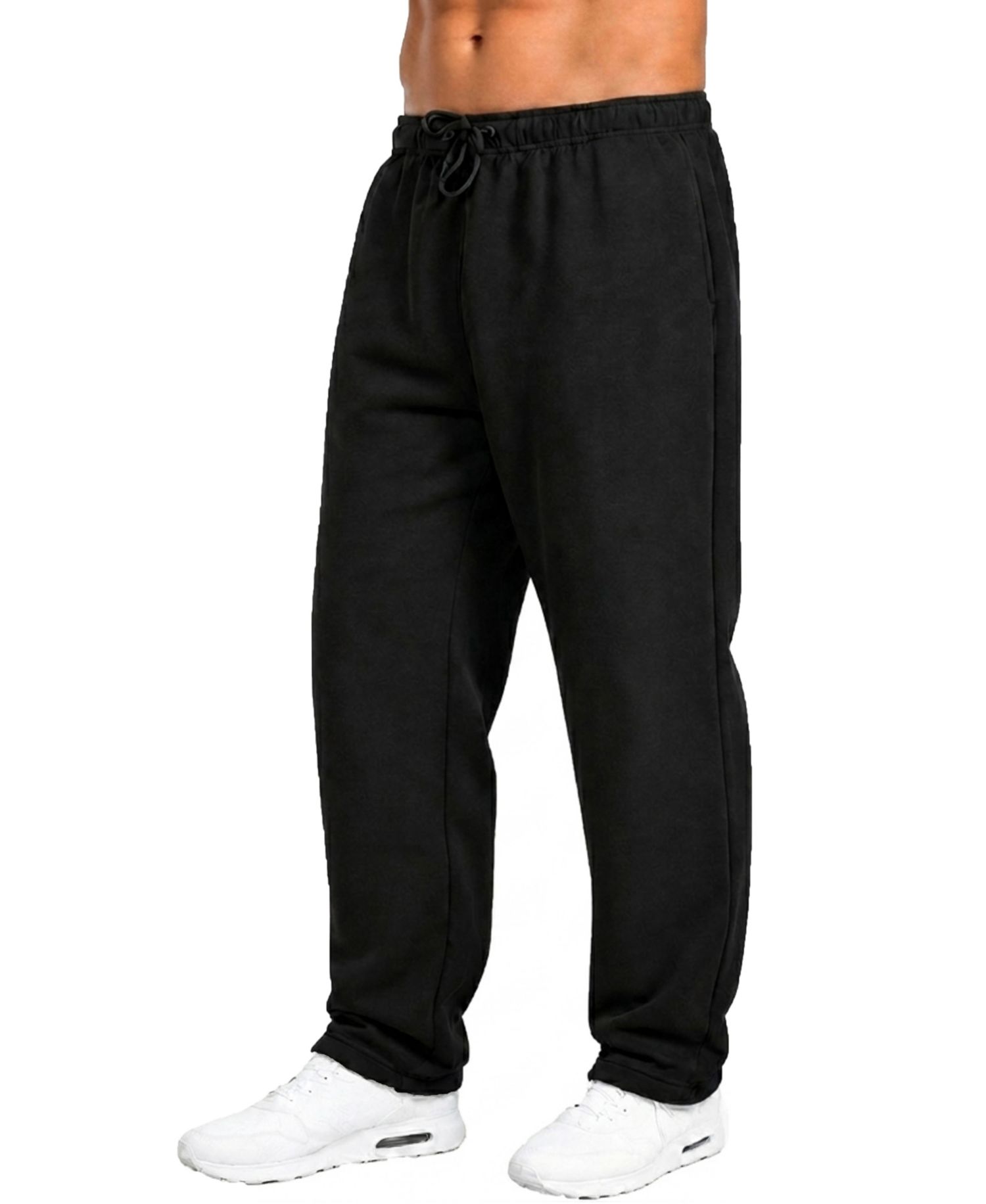 Men's Classic Open-Bottom Fleece Sweatpants